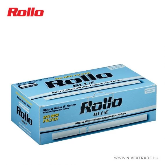 Rollo Blue Micro Slim 200 cigarettahüvely